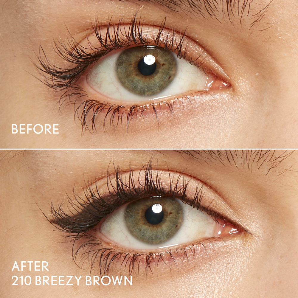 CoverGirl Perfect Point Plus Lashline Breezy Brown packaging highlighting vegan, clean formula