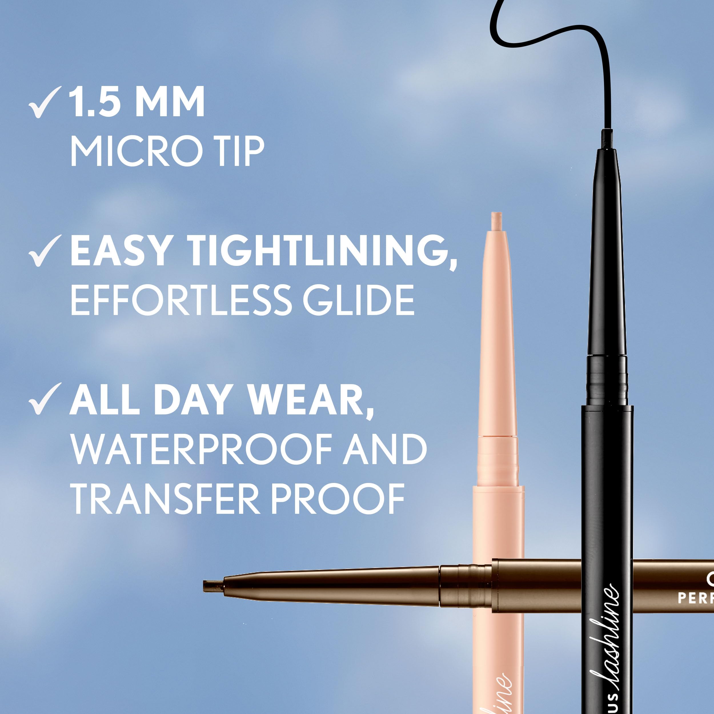 CoverGirl Perfect Point Plus Lashline creamy gel texture for precise application.