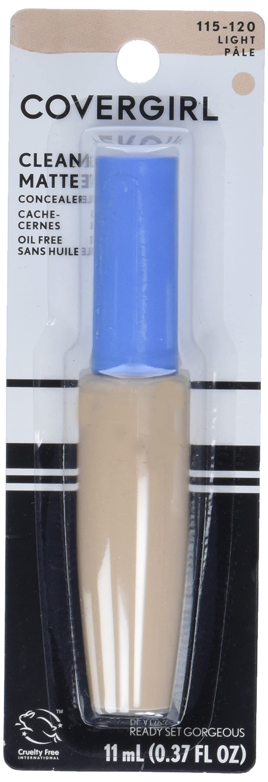 COVERGIRL Ready, Set Gorgeous Concealer swatch demonstrates easy blending for natural coverage