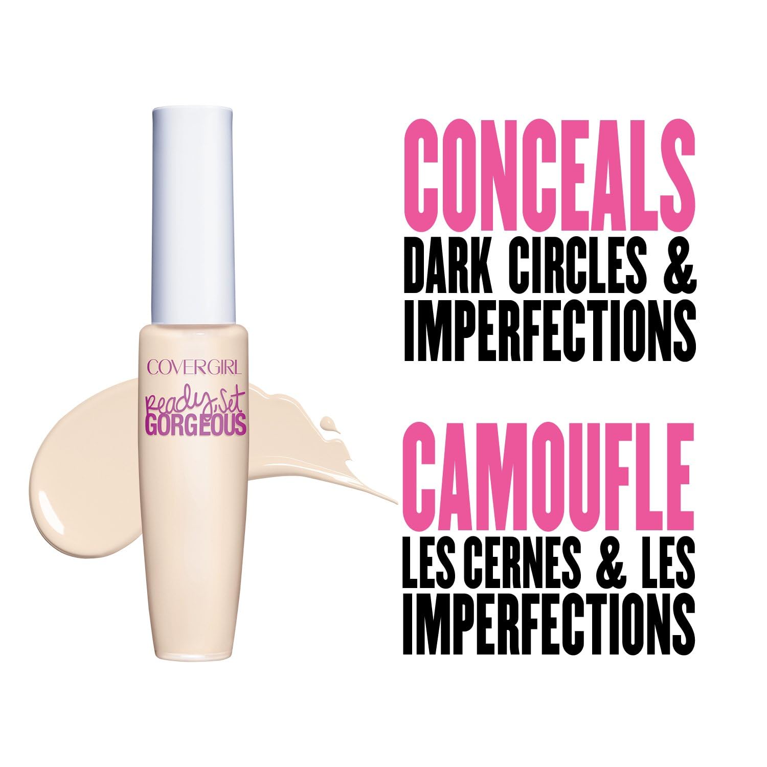 COVERGIRL Ready, Set Gorgeous Concealer shade range spans light to deep.