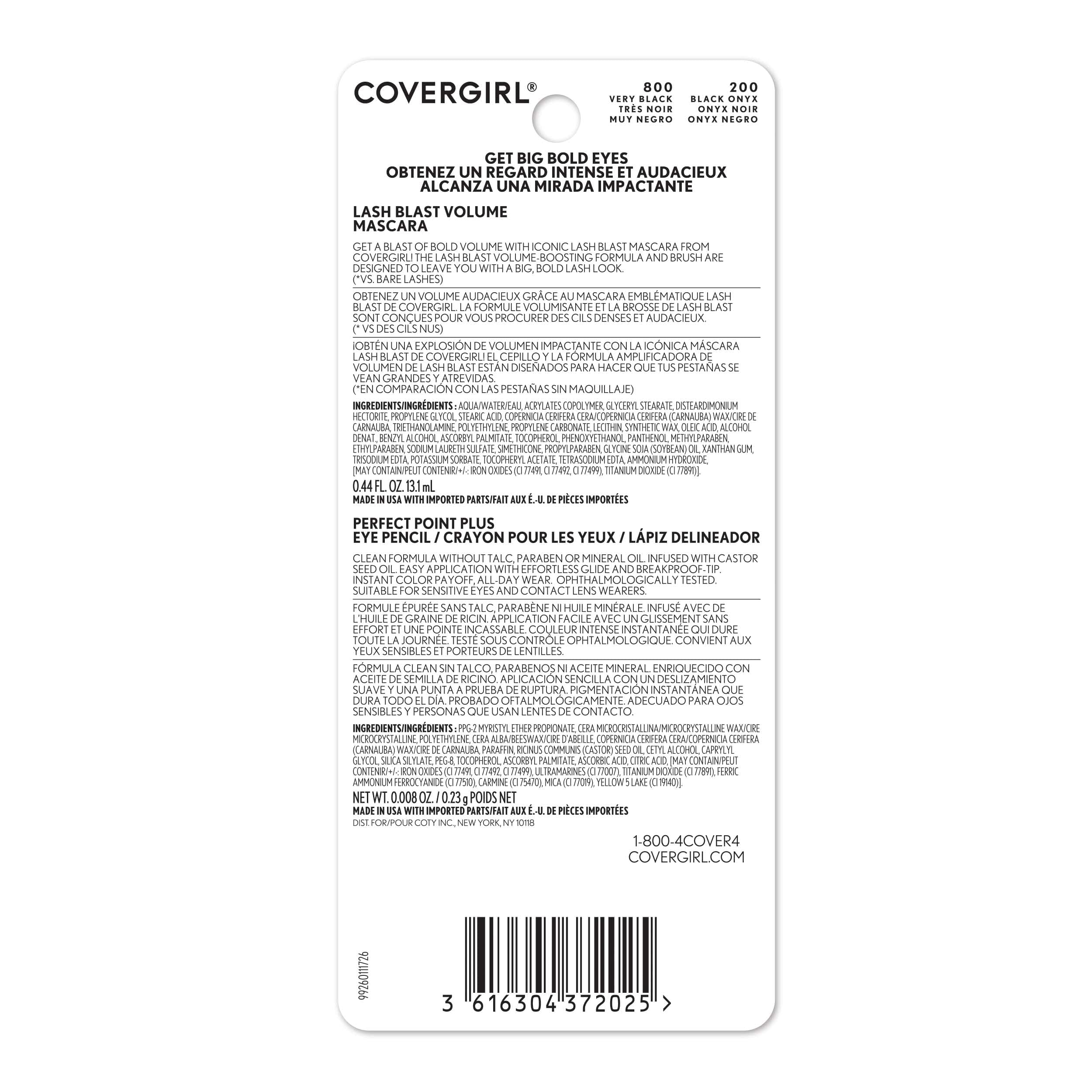 Aplicación suave de COVERGIRL Lash Blast Volume sin grumos que define pestañas.