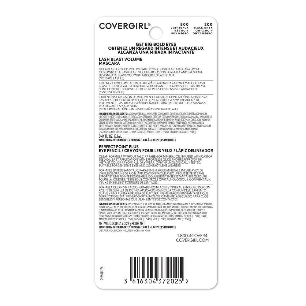 Aplicación suave de COVERGIRL Lash Blast Volume sin grumos que define pestañas.