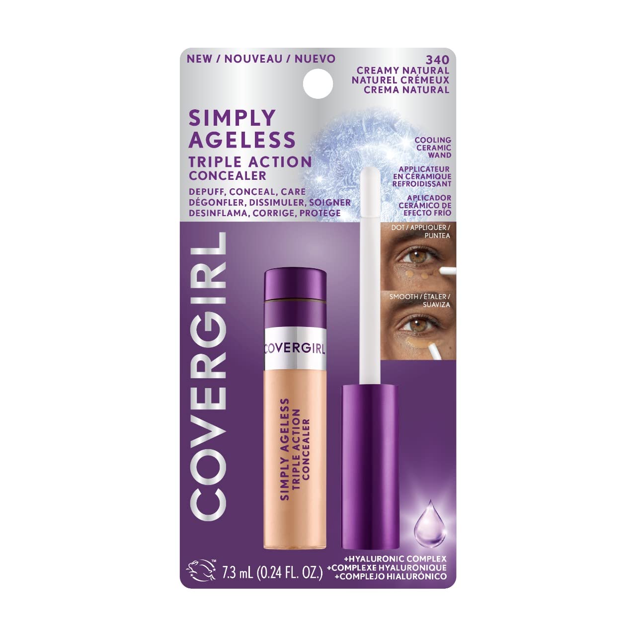 COVERGIRL Simply Ageless aplicación suave evita tirones para uso diario