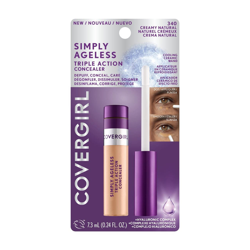 COVERGIRL Simply Ageless aplicación suave evita tirones para uso diario