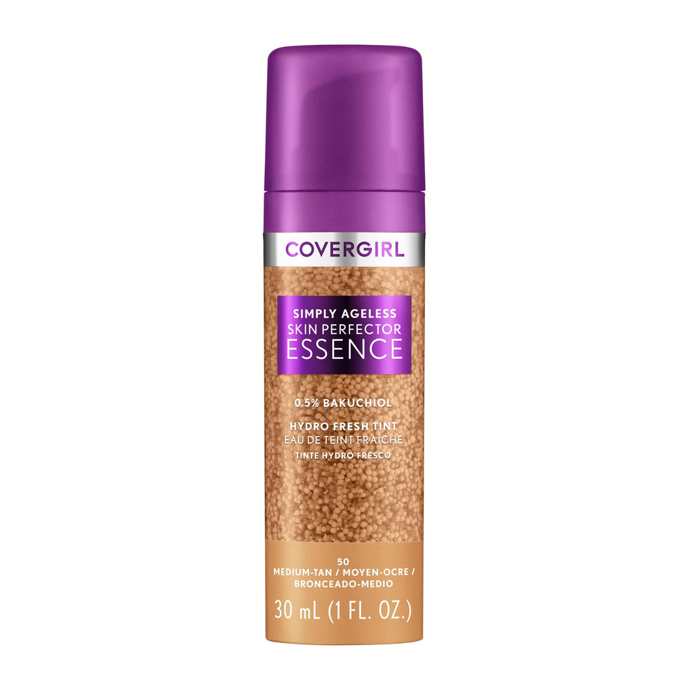 Covergirl Simply Ageless frasco de esencia, hidratación y tono suave para piel radiante