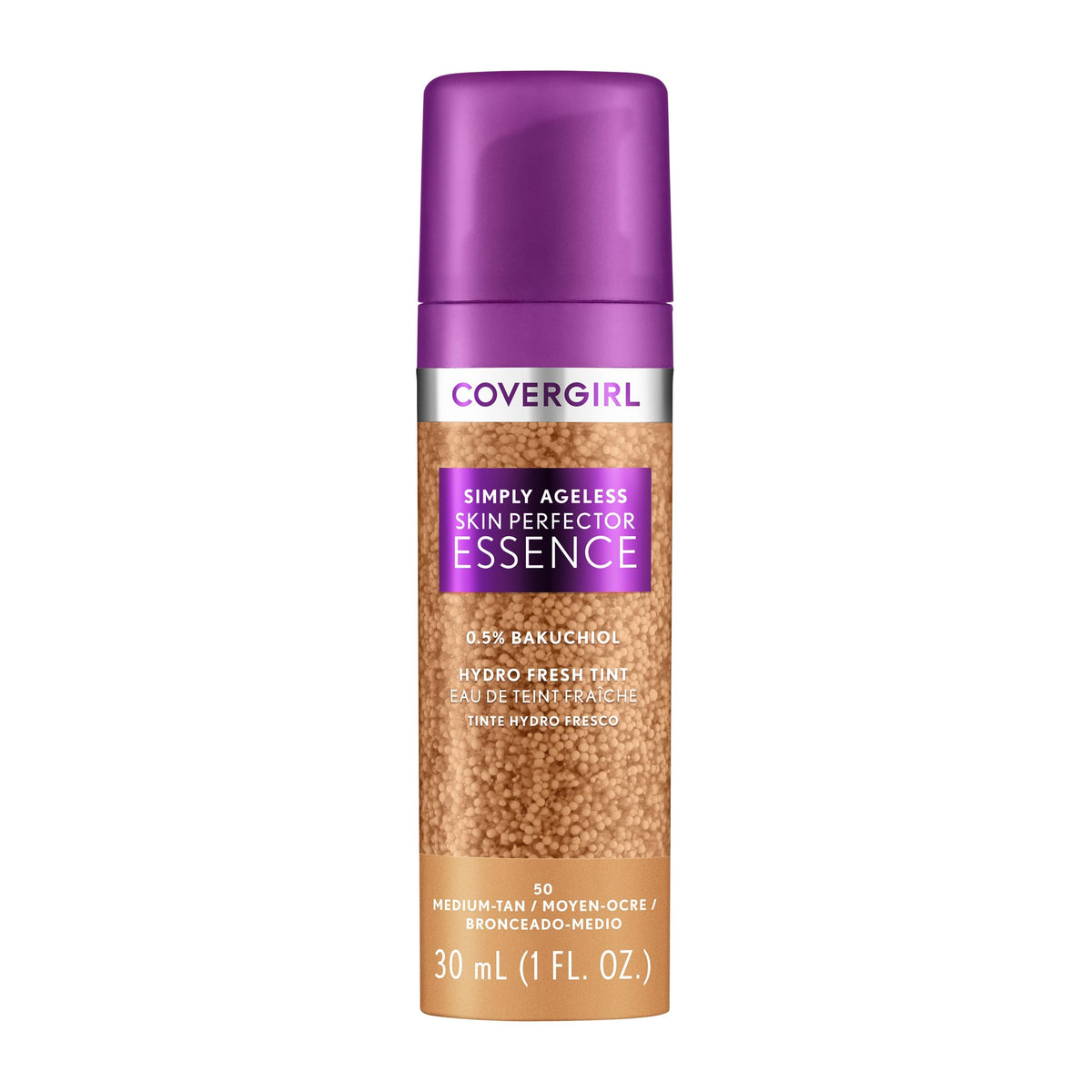 Covergirl Simply Ageless frasco de esencia, hidratación y tono suave para piel radiante