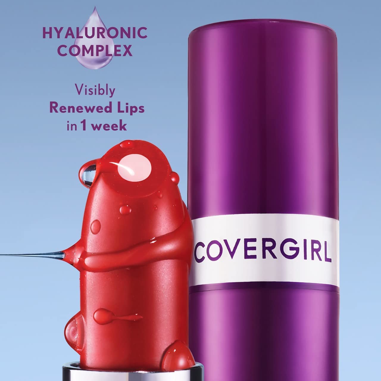 Soft lighting highlights subtle shine and hydration of CoverGirl Simply Ageless Lipstick Loving Rose