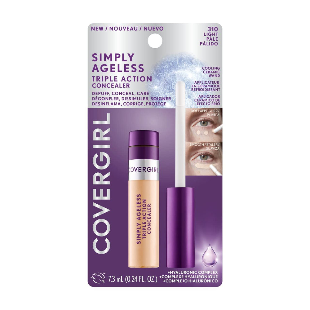 Fórmula no comedogénica de COVERGIRL Simply Ageless cuida los poros