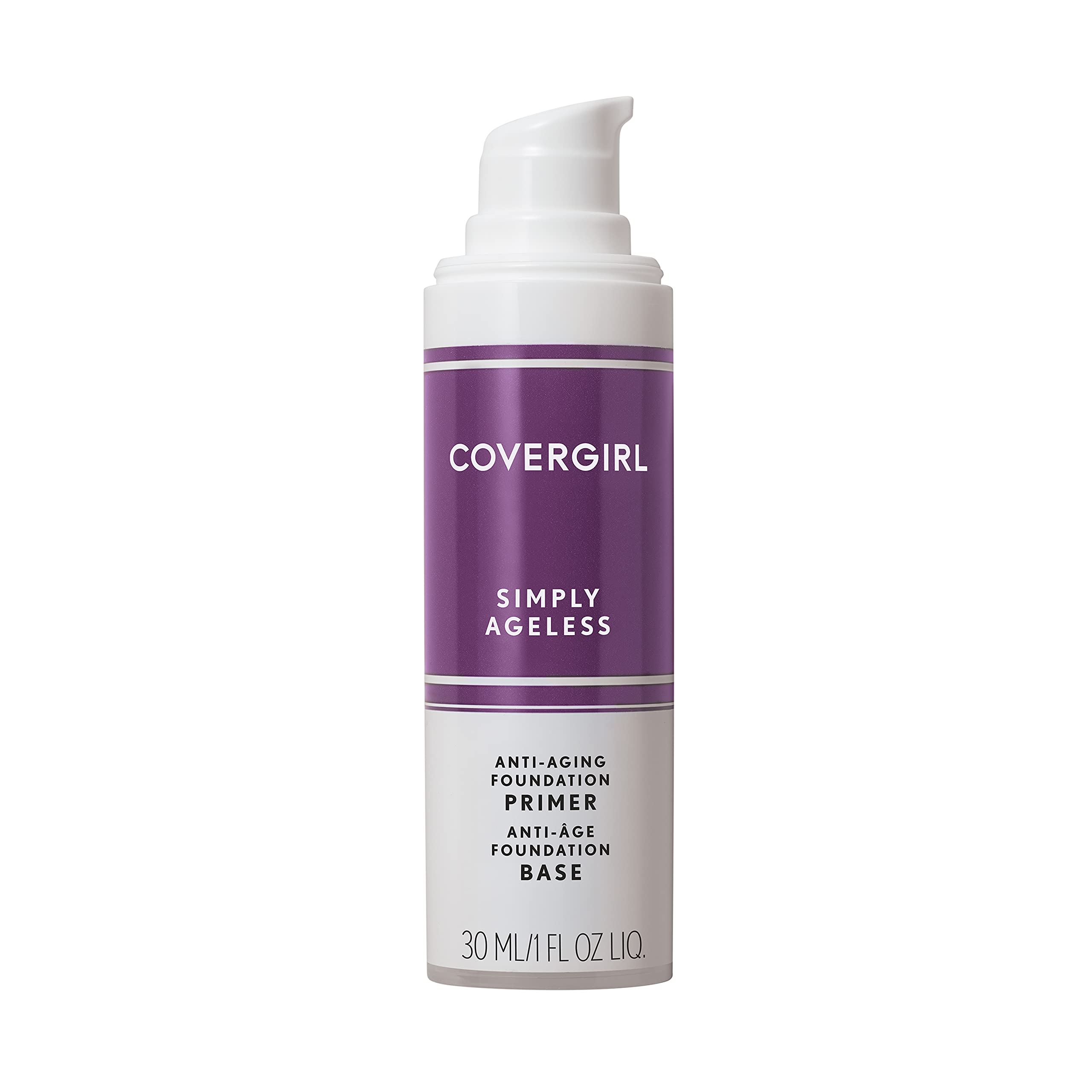 Primer Simply Ageless de COVERGIRL, textura hidratante para una base más suave.