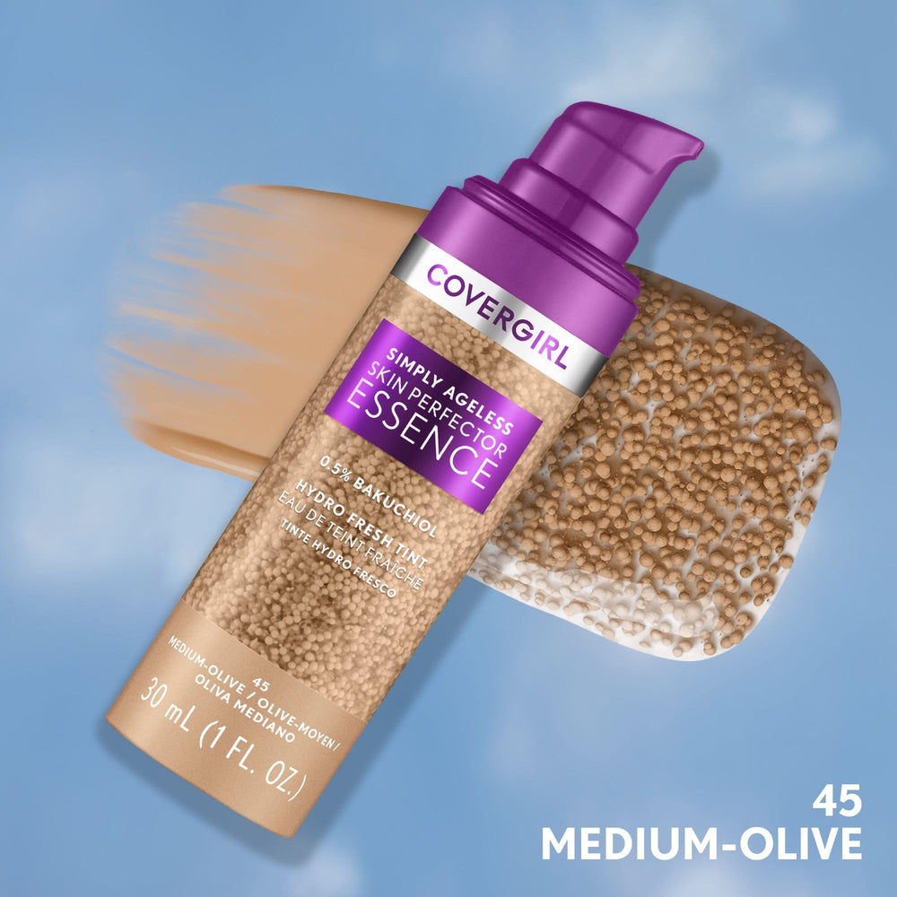 CoverGirl Simply Ageless: textura gel para hidratación instantánea y 24 horas.