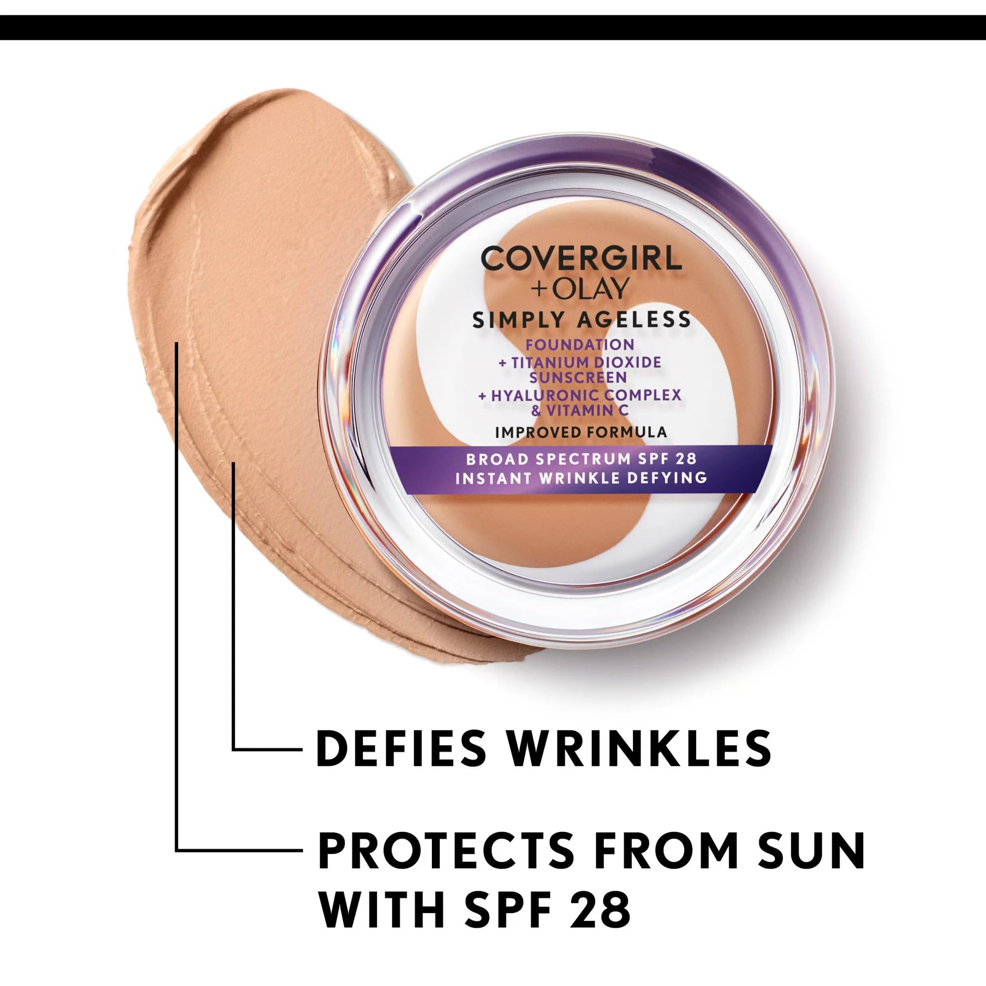 COVERGIRL Simply Ageless, textura hidratante que desliza sobre líneas finas