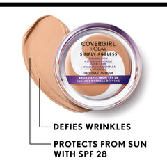 COVERGIRL Simply Ageless, textura hidratante que desliza sobre líneas finas