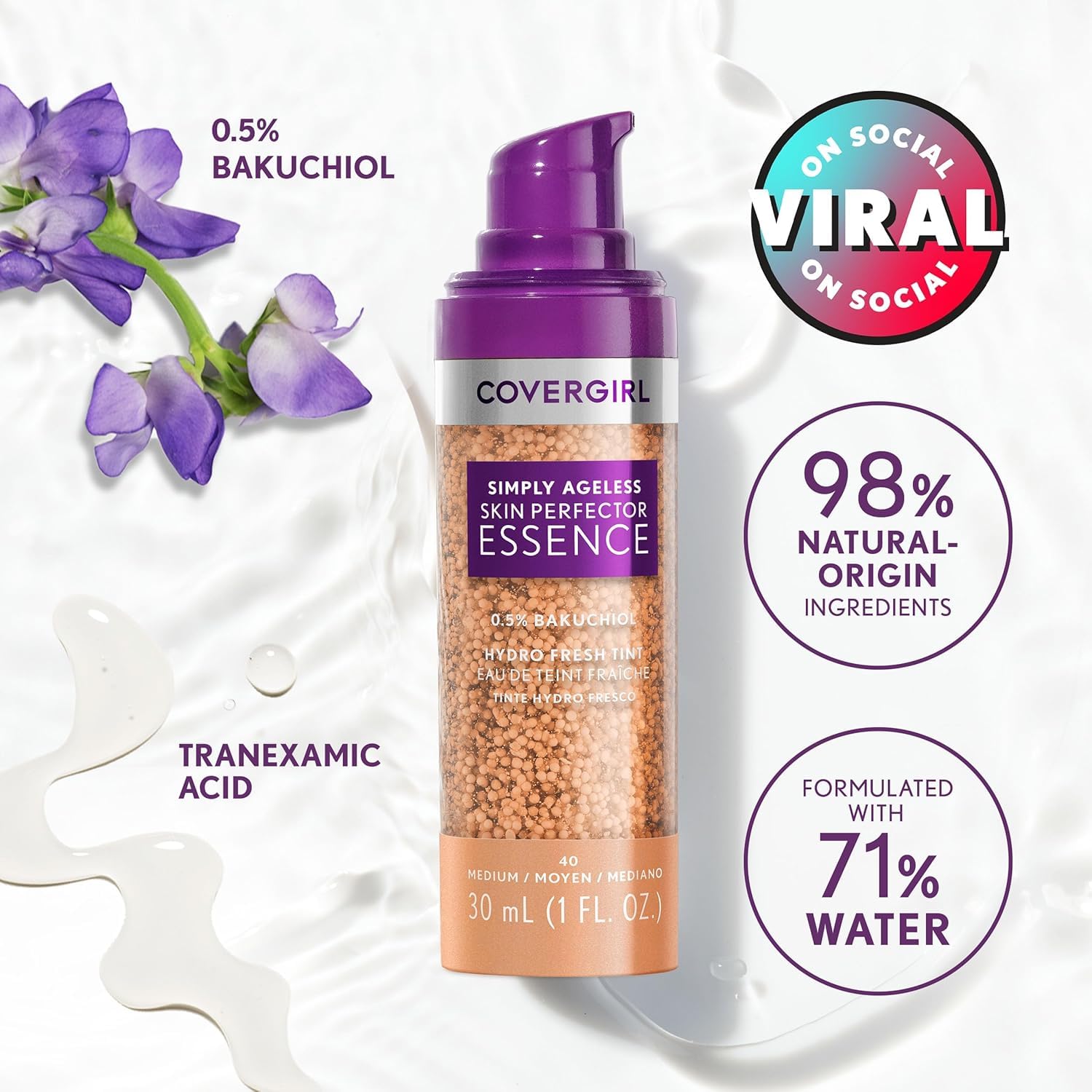 Covergirl Simply Ageless: tinte ligero que parece crema para un look natural.