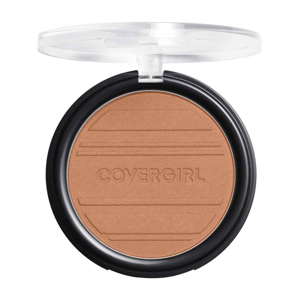 COVERGIRL So Flushed Warmth bronzer swirl texture for buildable color on cheeks.