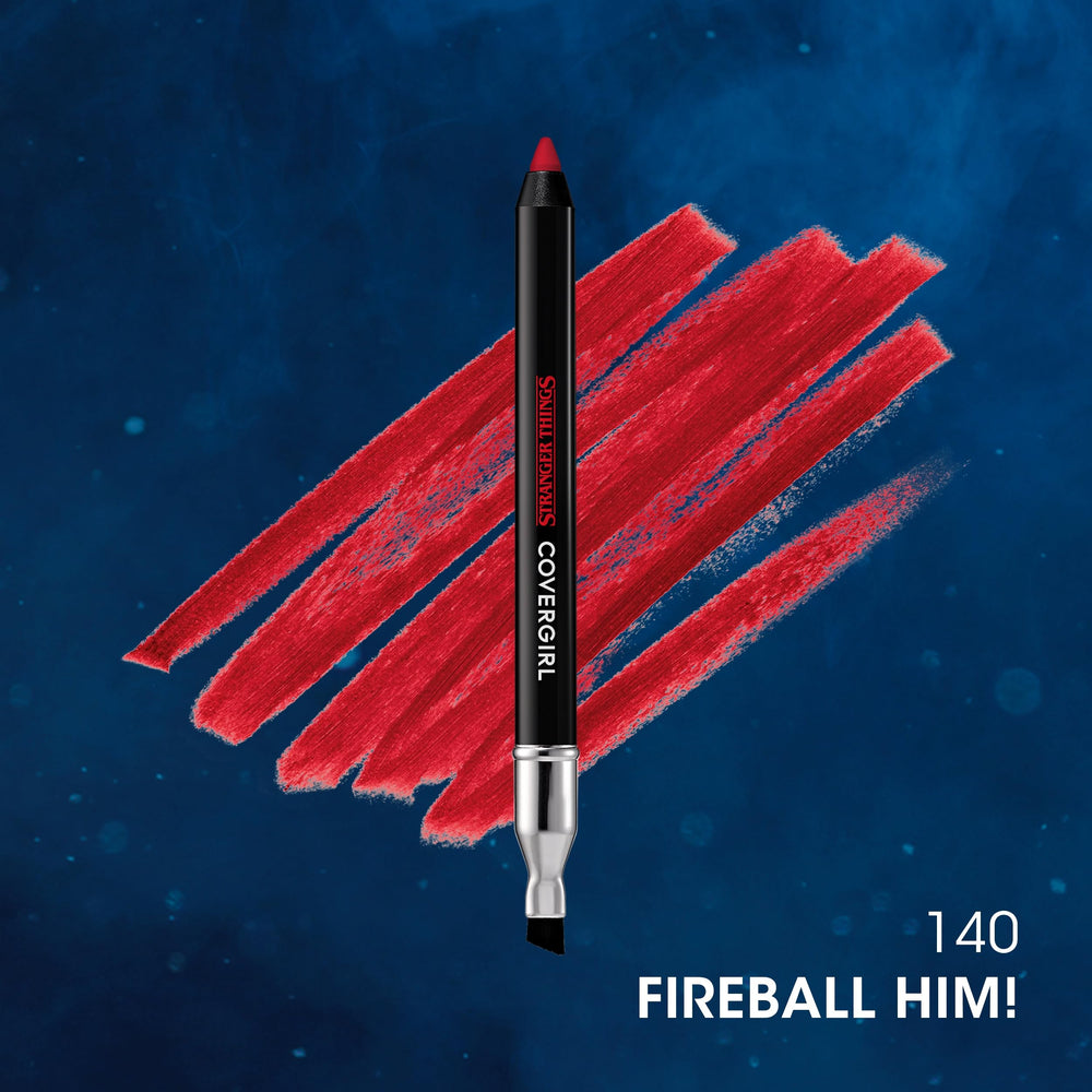 Fireball Him, delineador rojo satinado con pigmentación intensa.