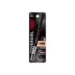 CoverGirl UpsEYE Down Kohl Fireball Him swatch for bold red definition.