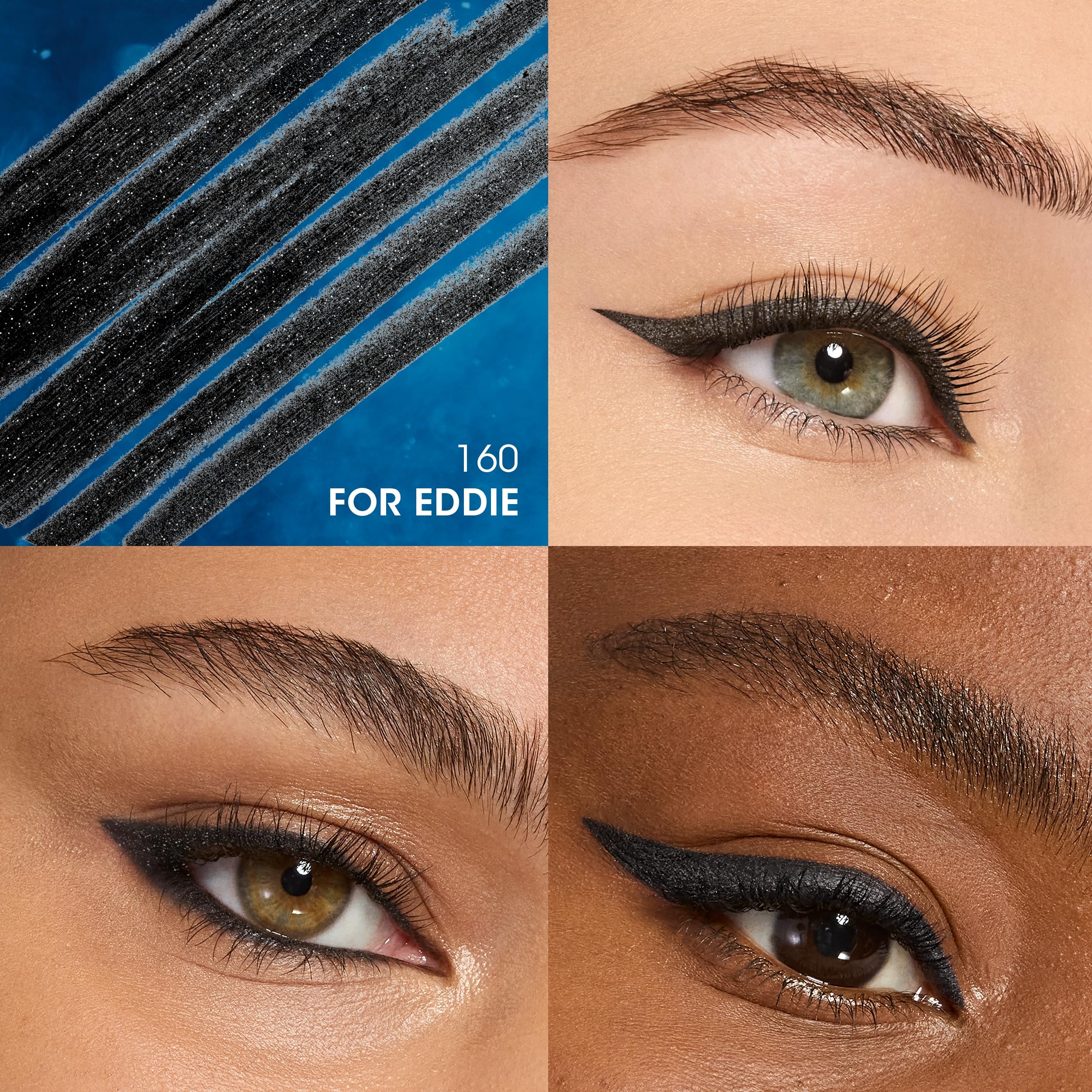CoverGirl UpsEYE Down Kohl For Eddie black shimmer swatch.