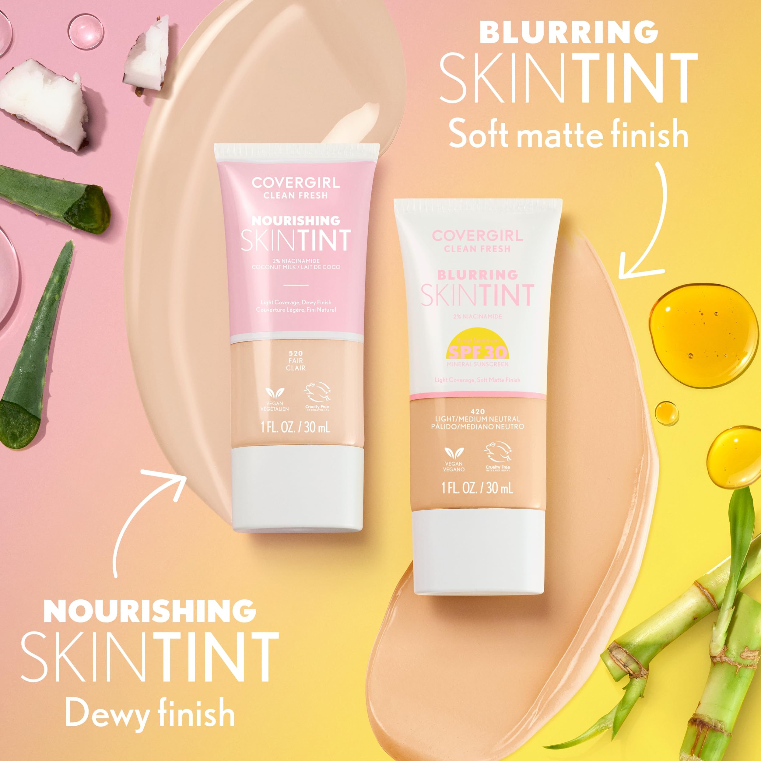 COVERGIRL Tint vegano, libre de crueldad y apto para piel sensible.