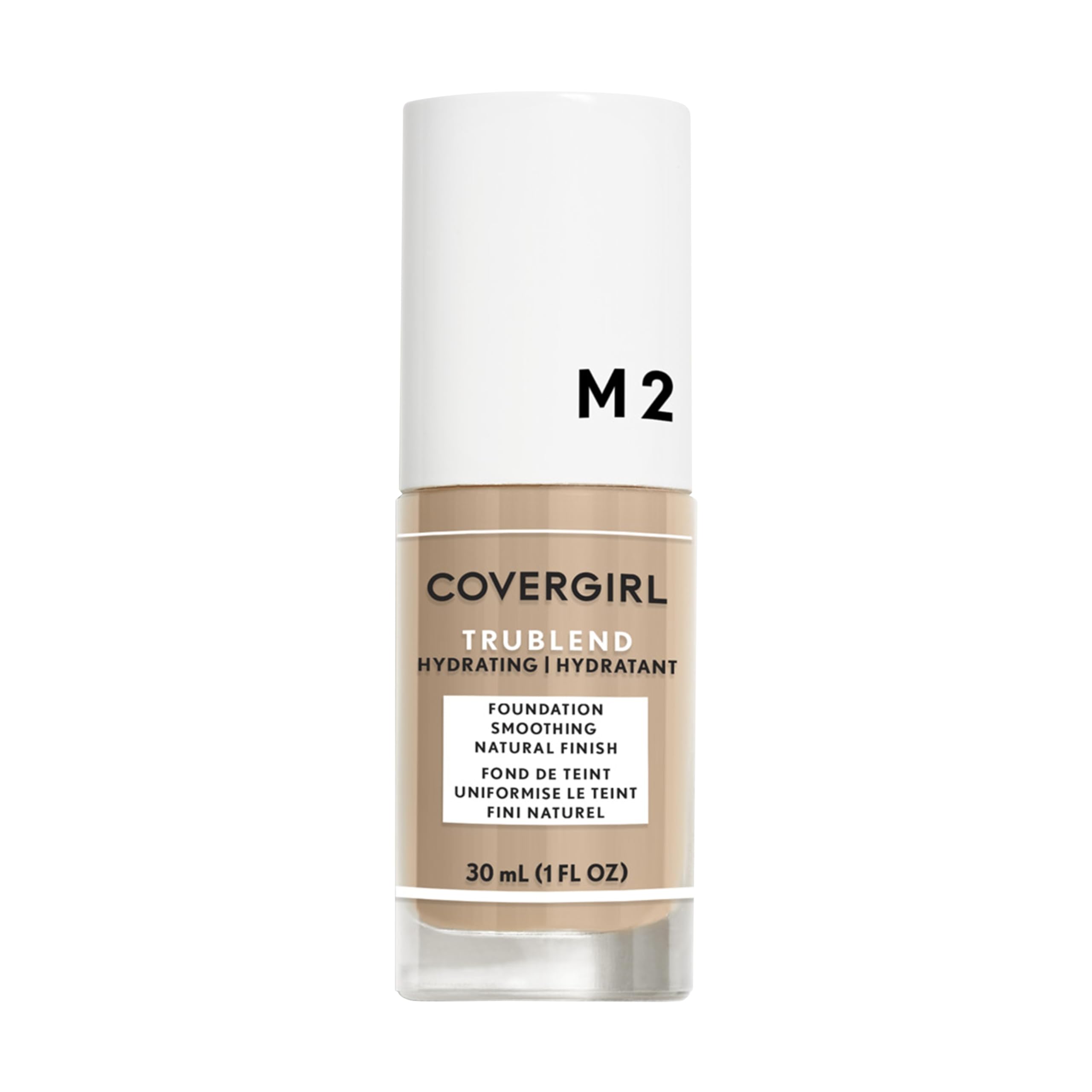 CoverGirl truBLEND M2 bottle with pump for easy application and natural finish