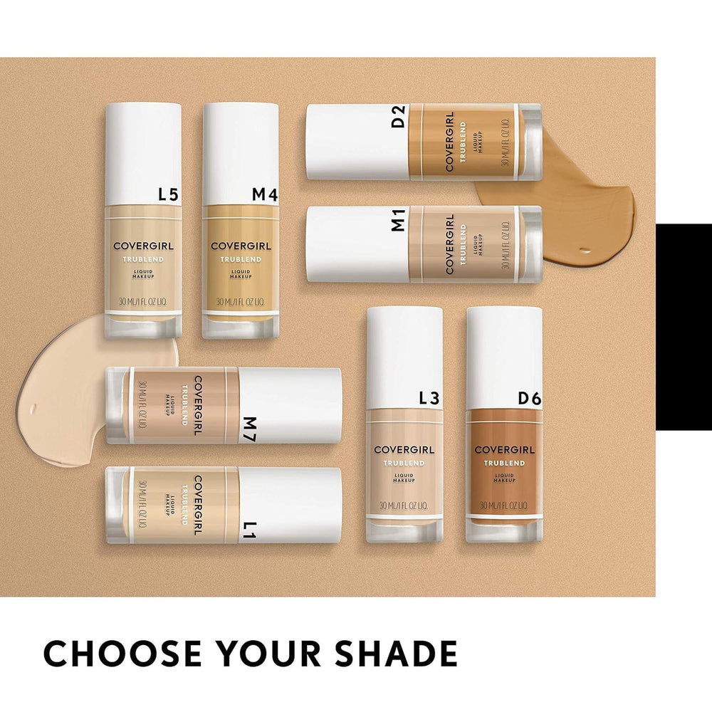 Dermatologist-tested and hypoallergenic badge on CoverGirl TruBlend packaging.