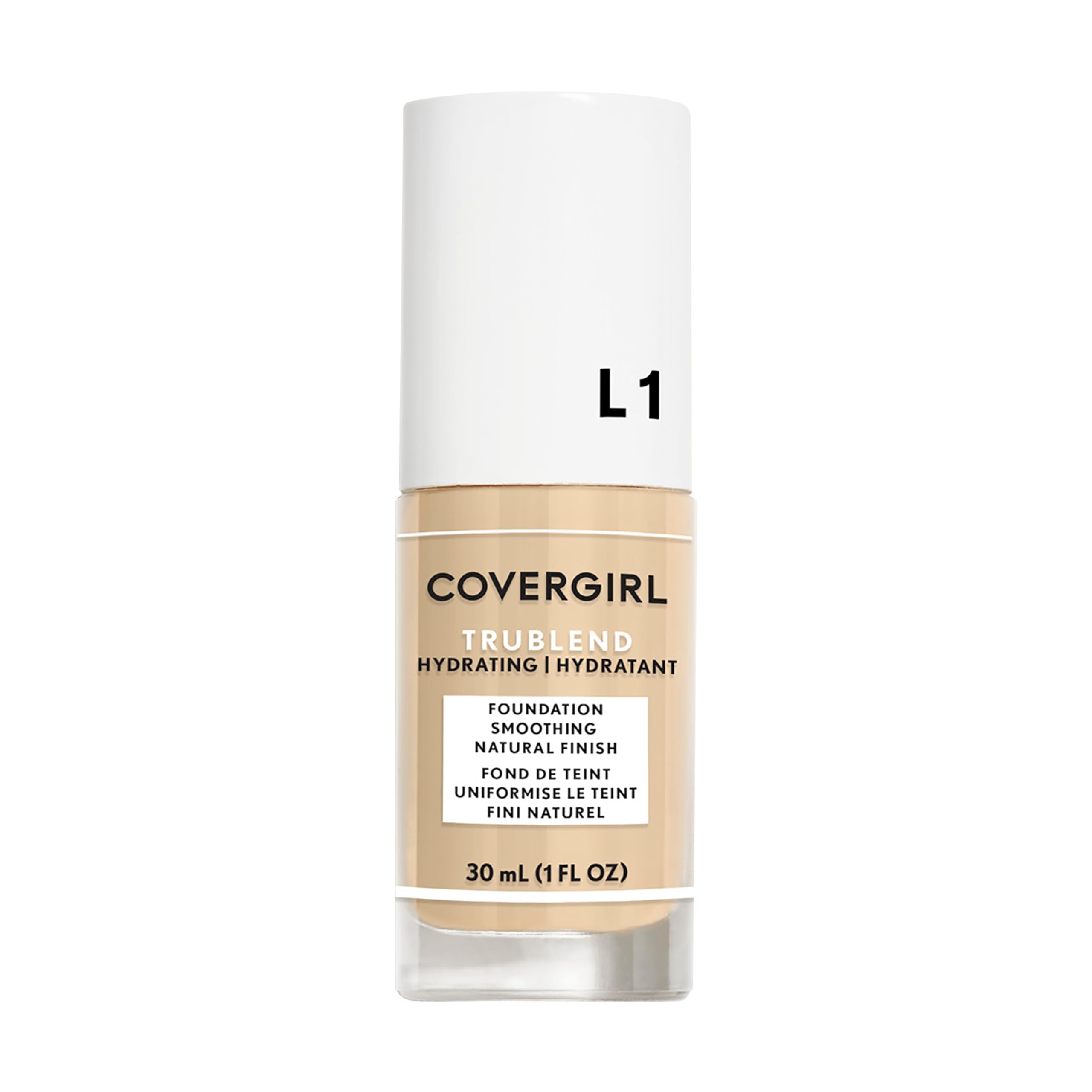 CoverGirl TruBlend Ivory L1 bottle shows a buildable, lightweight finish.