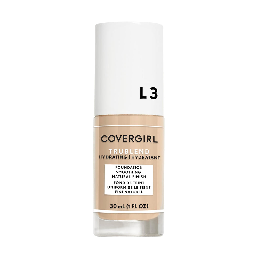 CoverGirl TruBlend liquid makeup bottle in Natural Ivory L3 for a smooth base