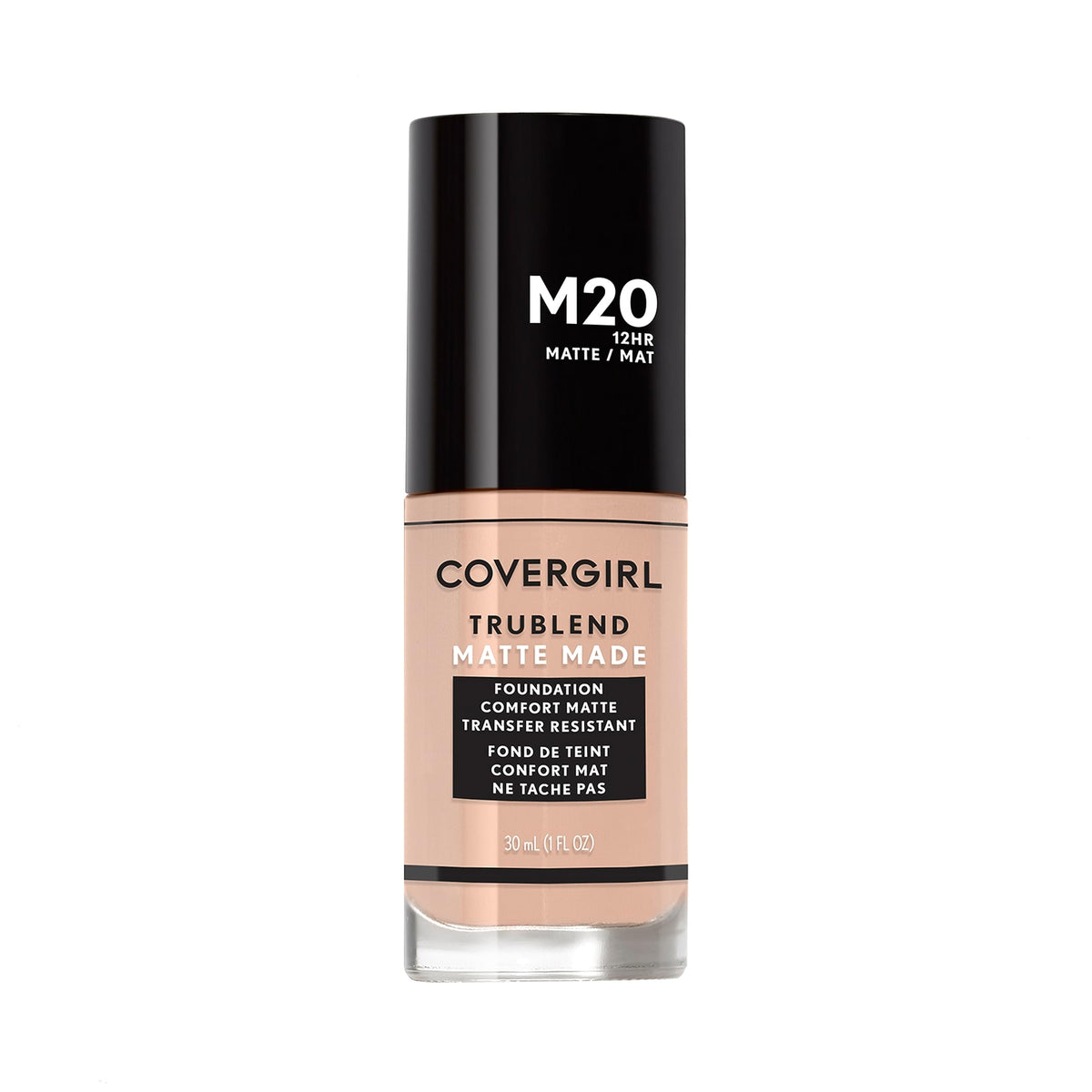 CoverGirl TruBlend Matte Made foundation Warm Beige bottle for long-lasting matte look
