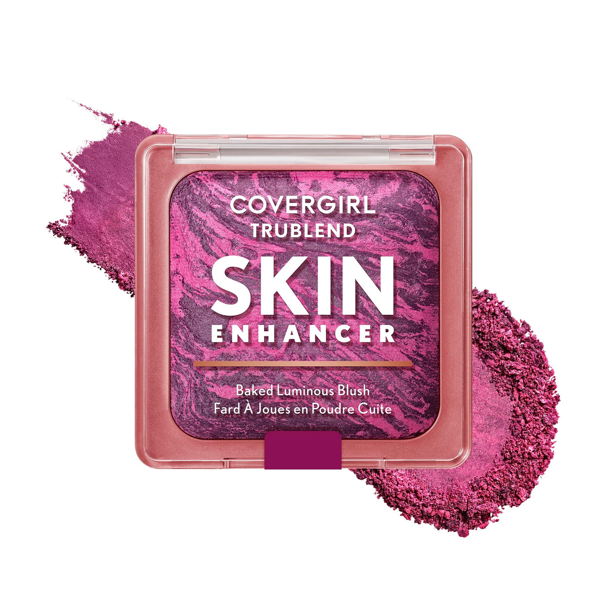 COVERGIRL TruBlend frambuesa-swirl muestra tono intenso con acabado luminoso.