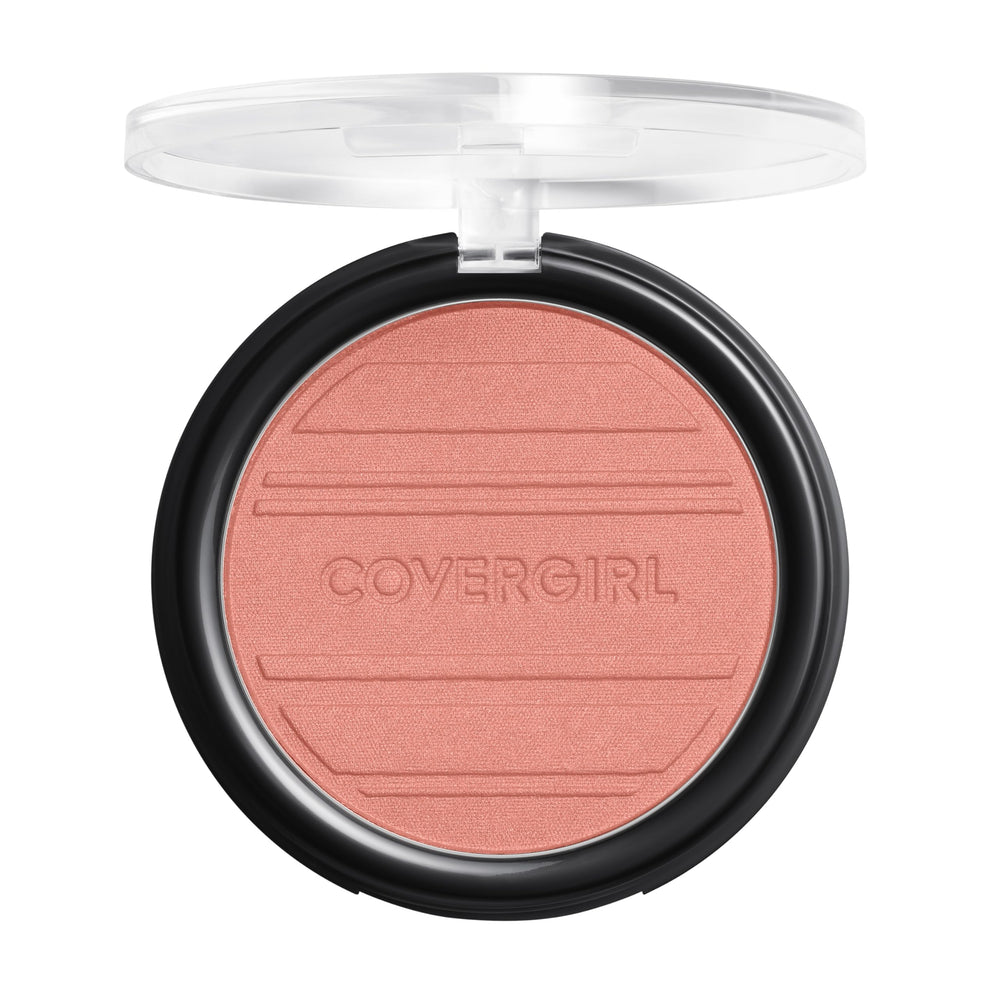 Swatches demonstrate creamy texture and rich coral tone from CoverGirl Trublend