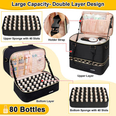 Covkev nail lamp fits inside for travel-ready setup.