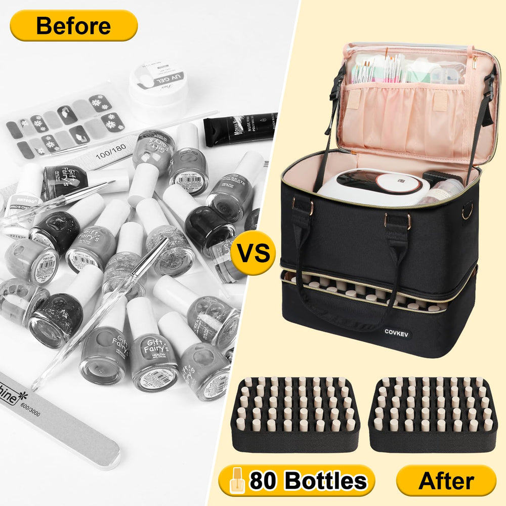 Covkev portable case with sturdy handles for travel.