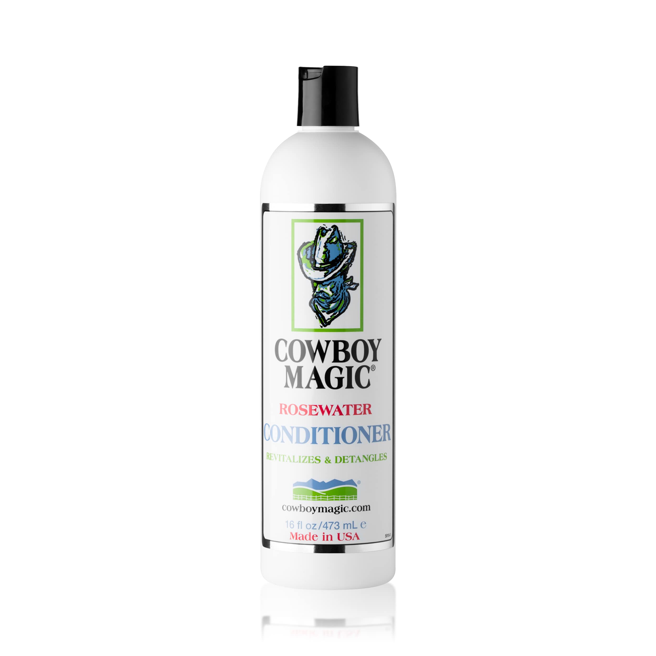 Cowboy Magic Shampoo bottle pour demonstrates rich lather for easy application.