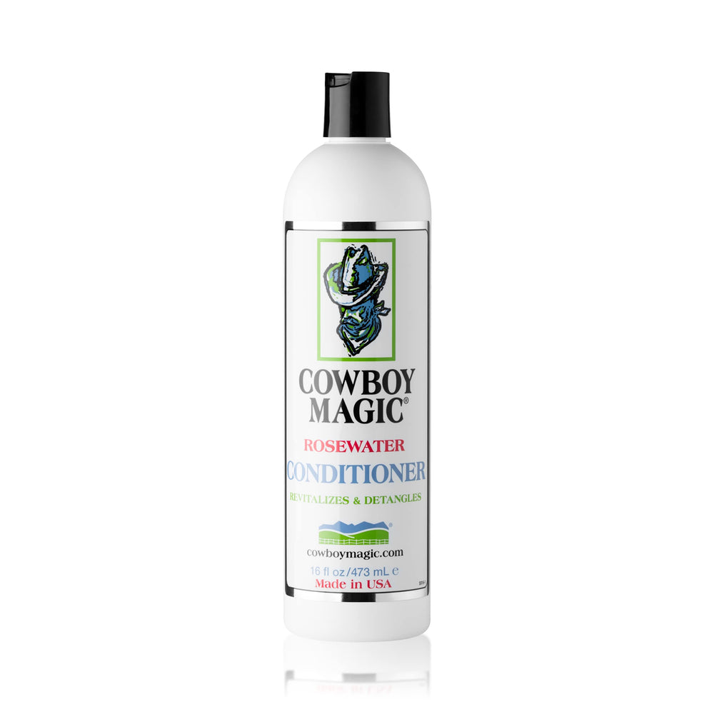 Cowboy Magic Shampoo bottle pour demonstrates rich lather for easy application.