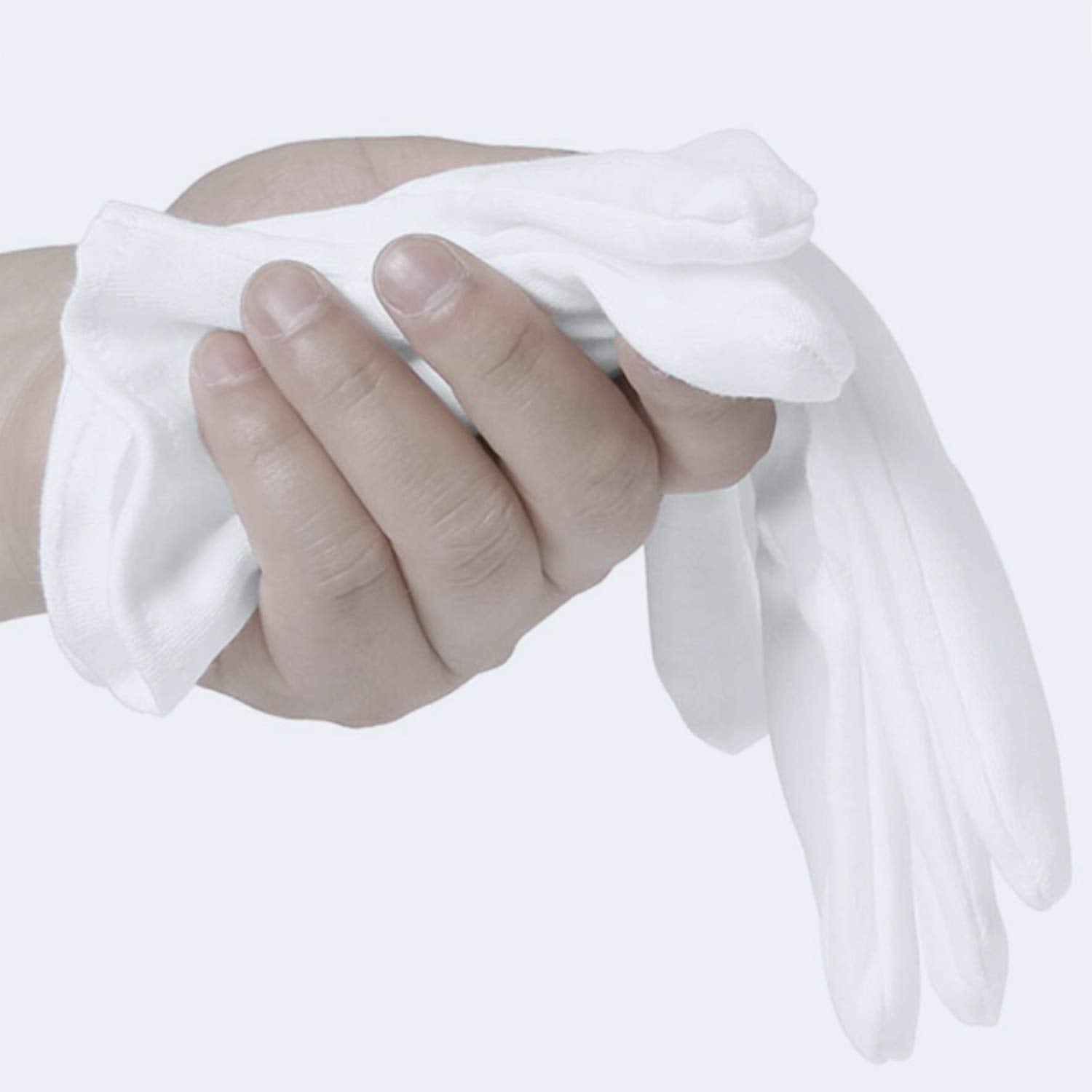 COYAHO guantes de algodón blancos, archivo, previene huellas y manchas