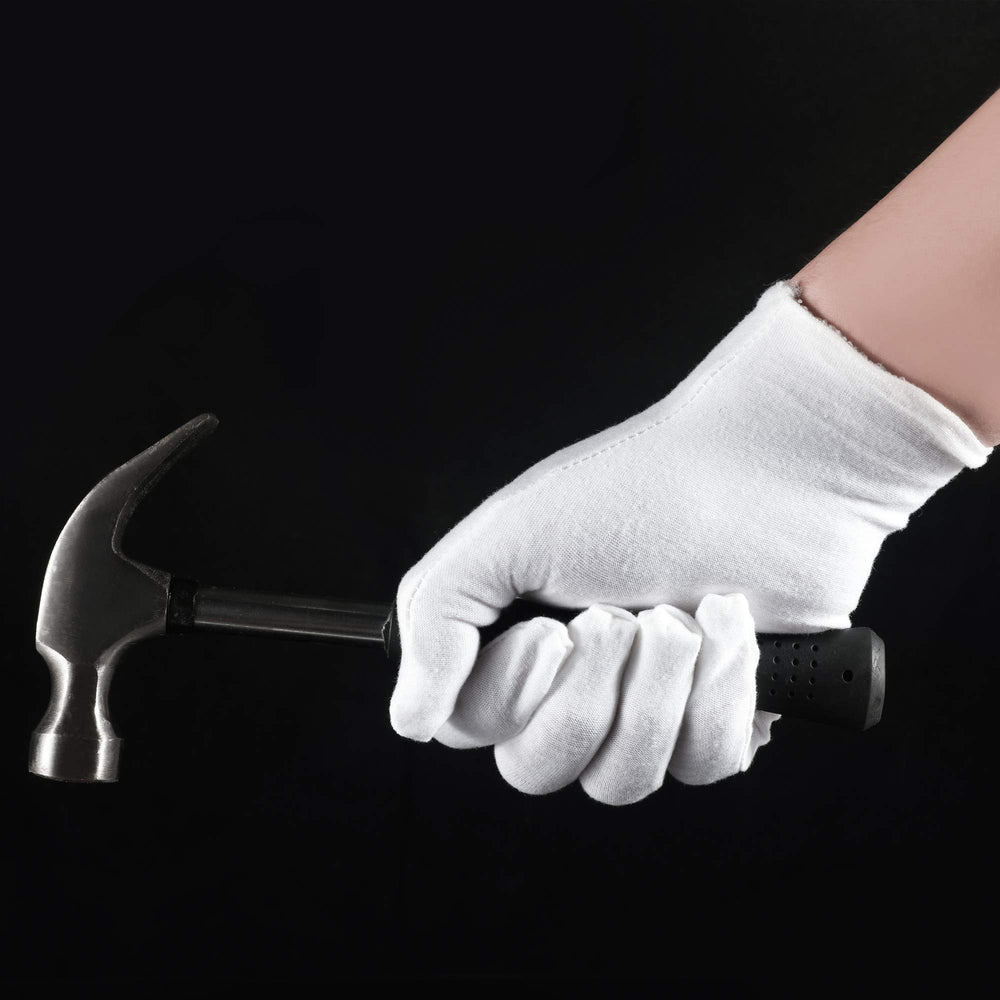 Guantes COYAHO de algodón blancos con retención de humedad para manos secas.