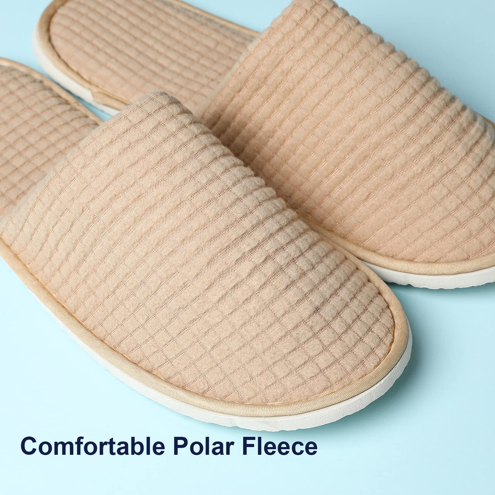 COZYAREA slippers feature a non-slip EVA outsole for safer indoor use.