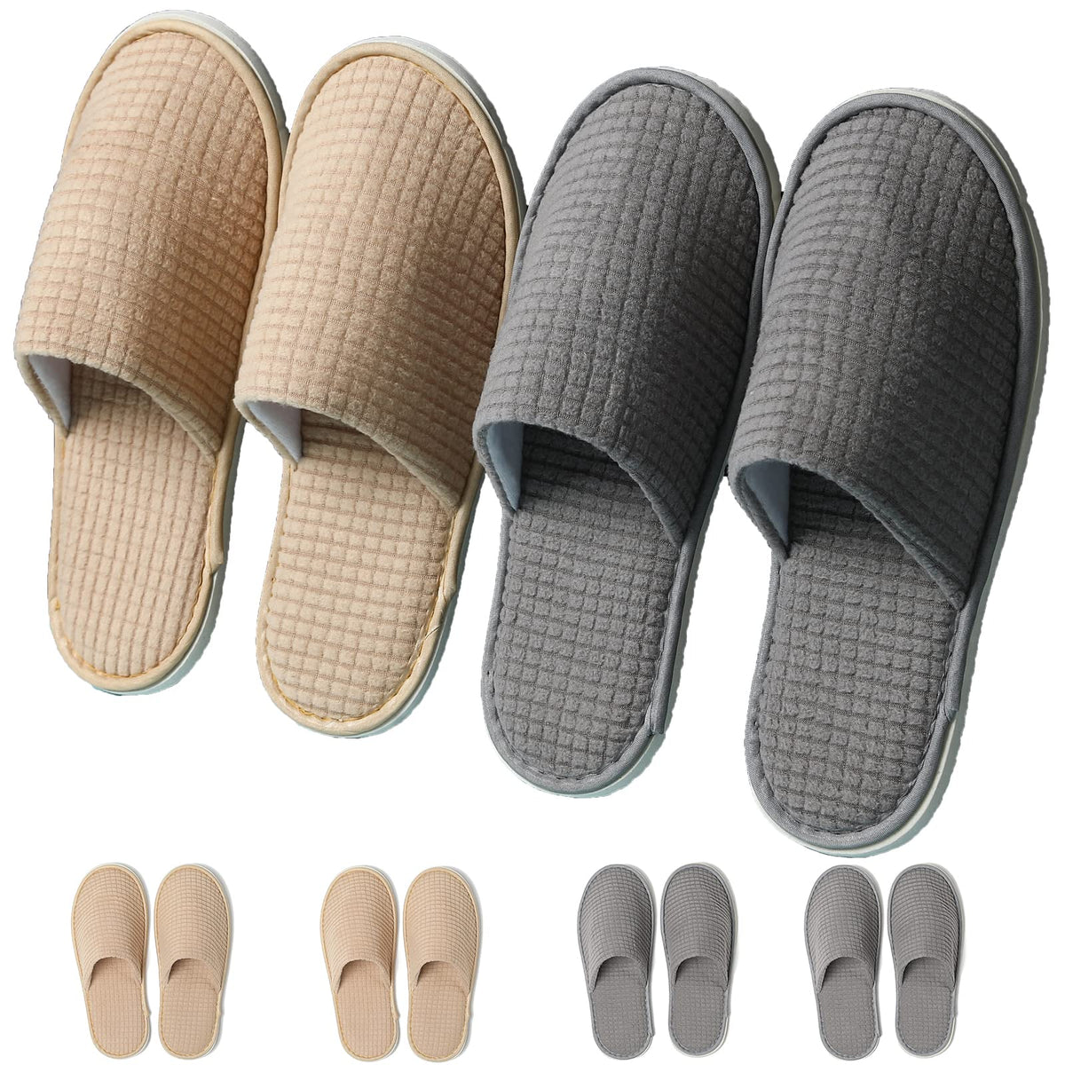 COZYAREA spa slippers with a soft polar fleece upper for guest comfort.