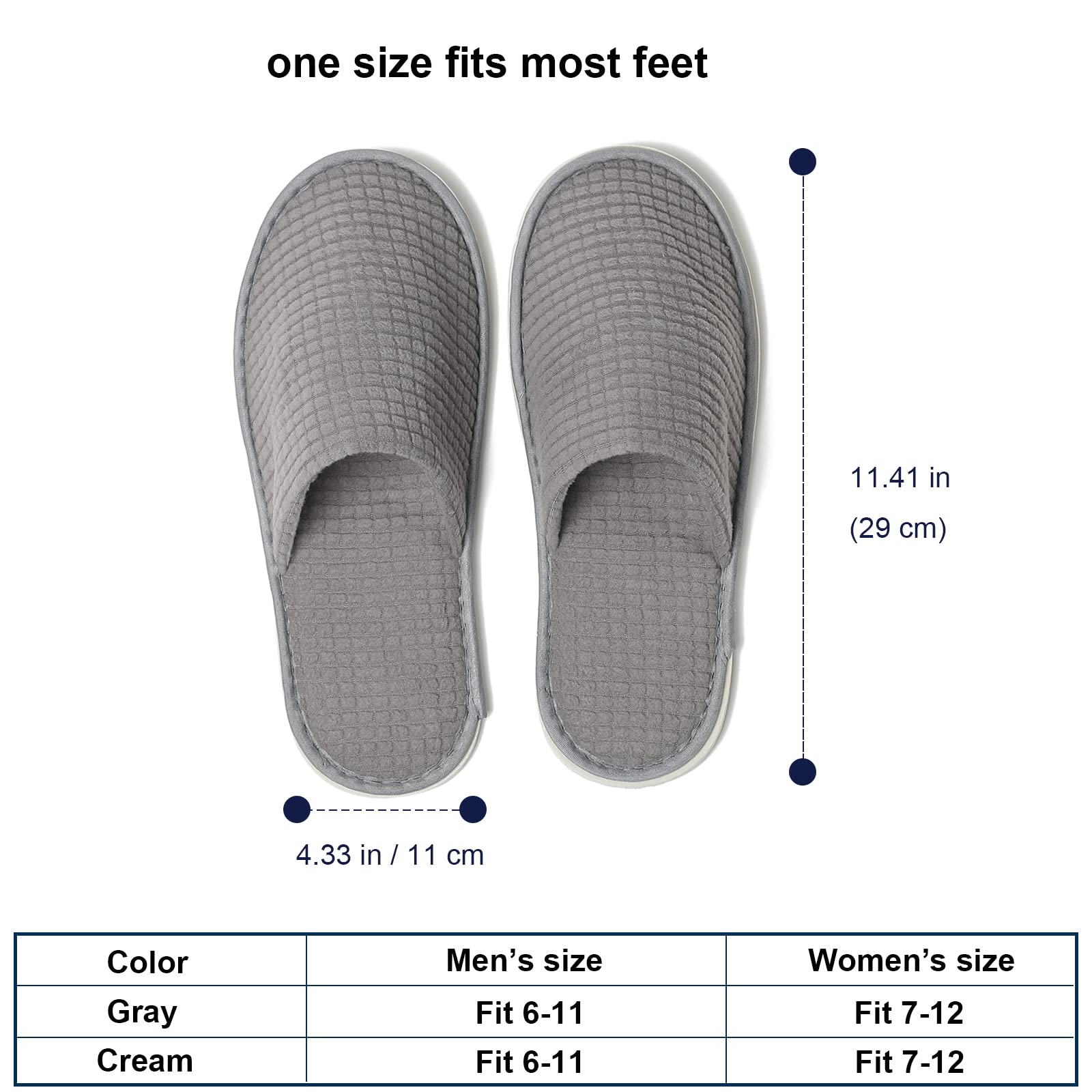 COZYAREA twelve-pairs pack ensures ample slippers for larger gatherings.