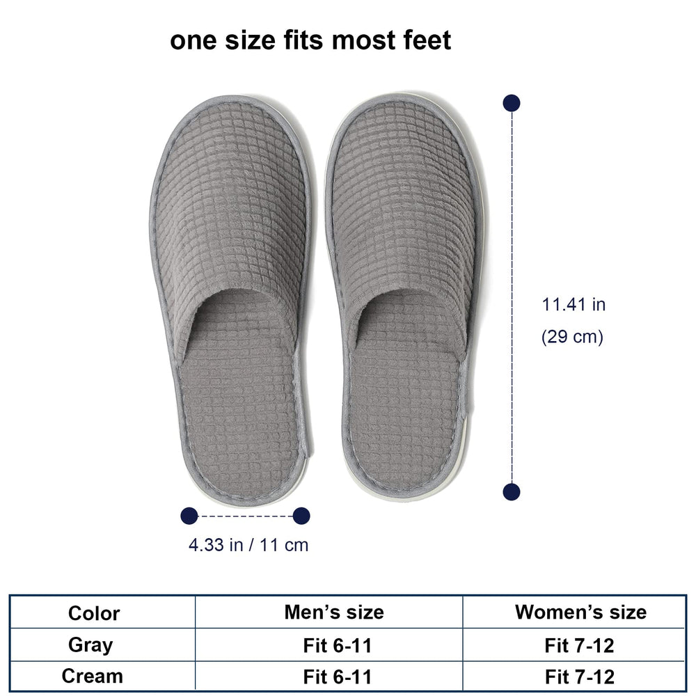 COZYAREA twelve-pairs pack ensures ample slippers for larger gatherings.