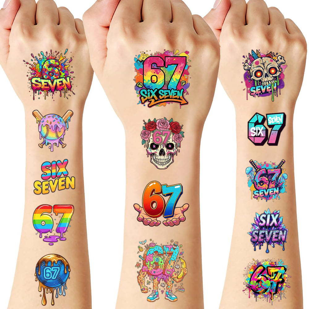 Tatuaje temporal CozyNuukee con donas, ideal para fiestas y expresión personal.