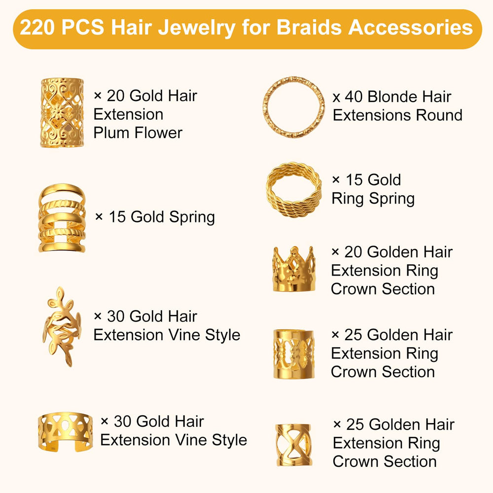 CPOXITI abrazaderas para rastas oro, añade estilo sin perder la comodidad.