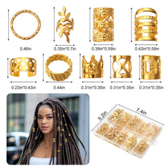 CPOXITI anillos para rastas en oro, sujetan con seguridad y realzan el look diario.