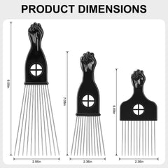 CPOXITI fist-design comb offers firm grip for controlled styling.