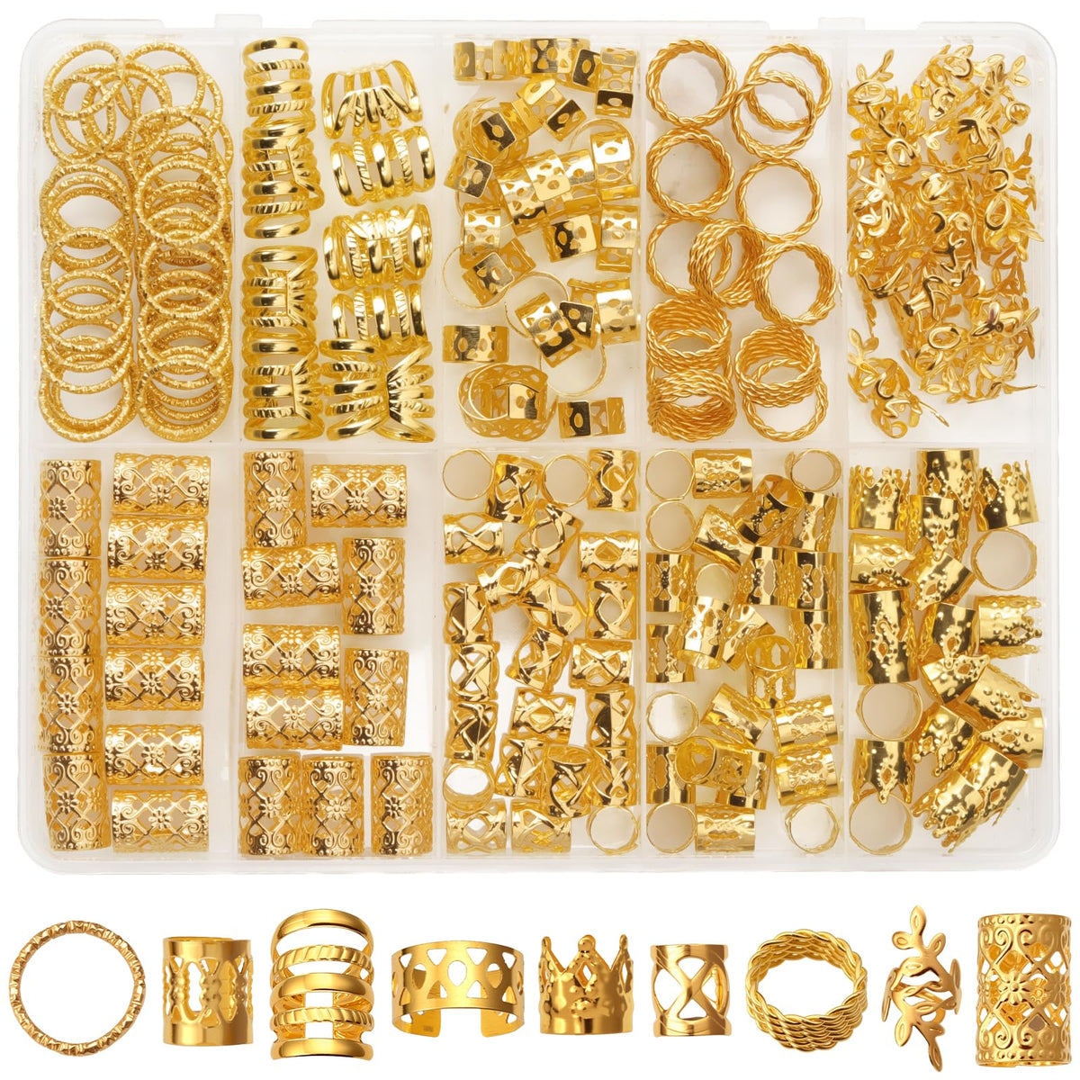 CPOXITI joyas para cabello con rastas en oro, añade elegancia duradera.
