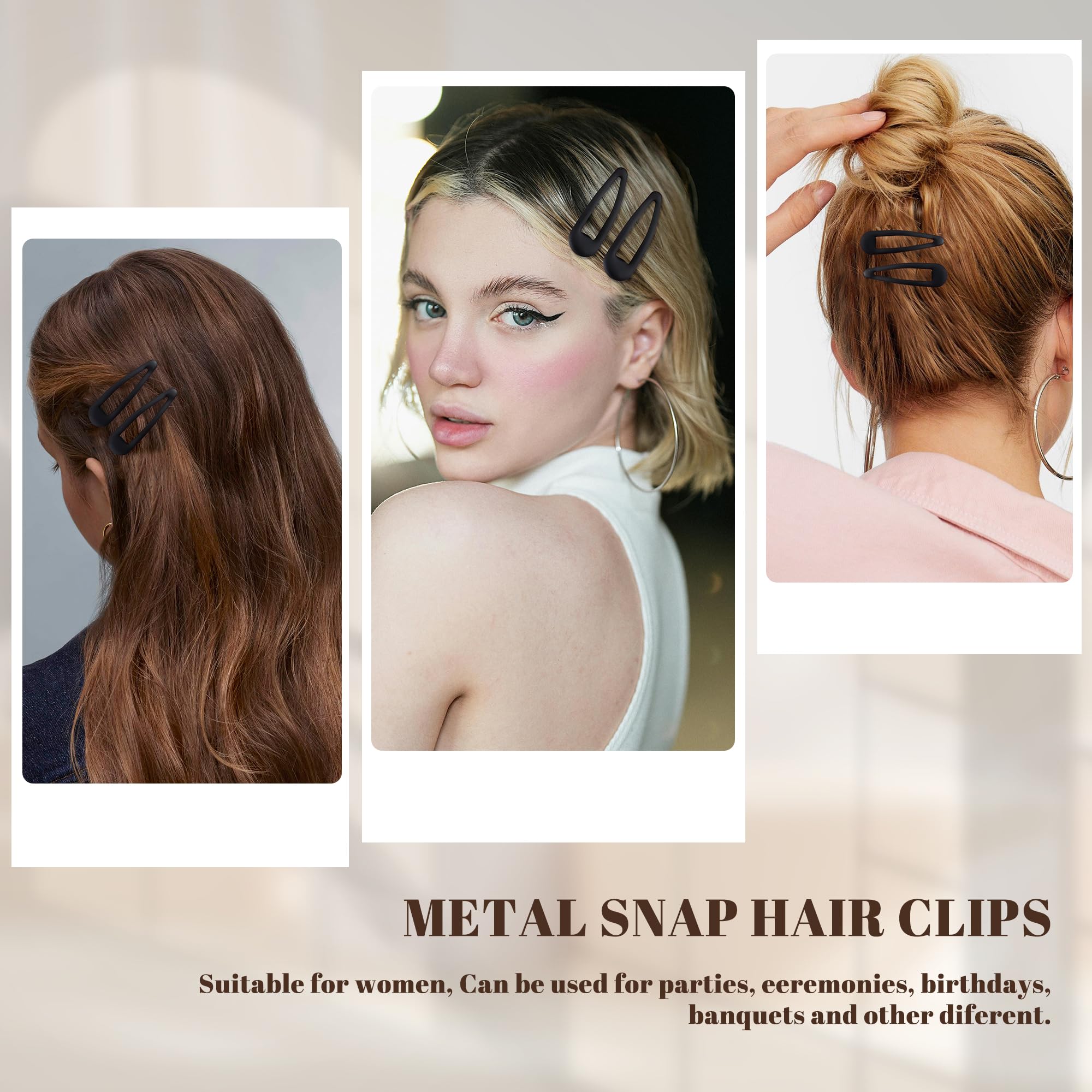 Accesorio de pelo Cptots duradero, negro mate