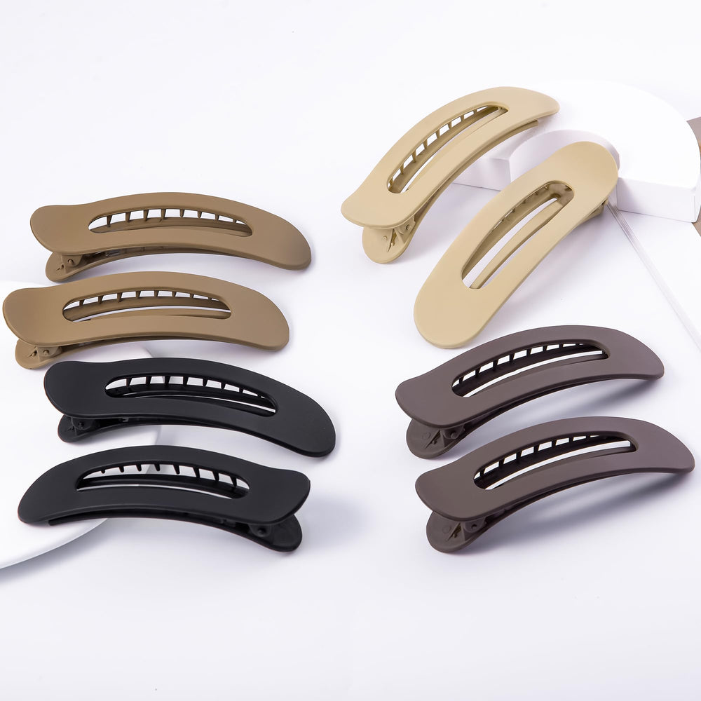 Cptots large flat clip in black finish provides reliable hold for all-day wear.