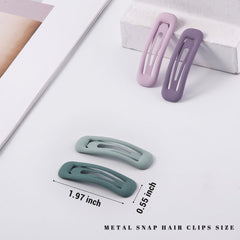 Cptots matte multi-colored barrettes add versatile color to any look.