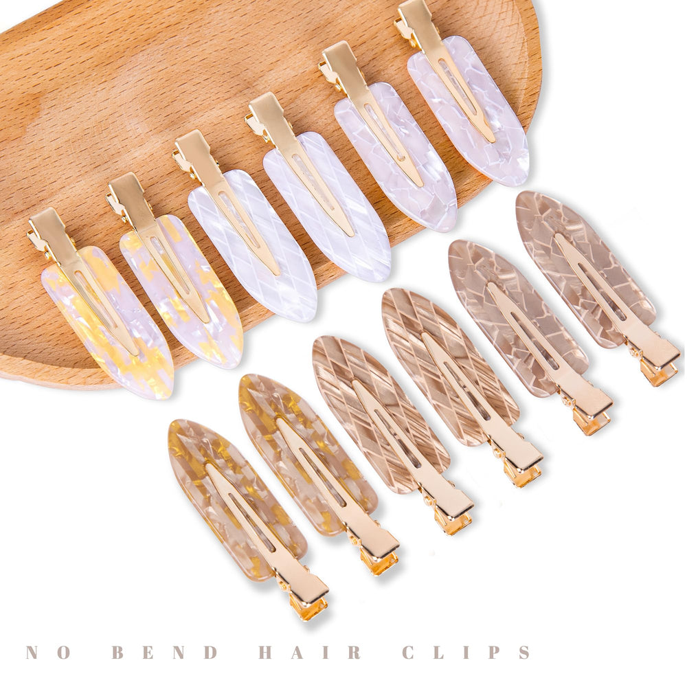 Cptots non-slip flat clip with metal acrylic build holds thick or thin hair securely.