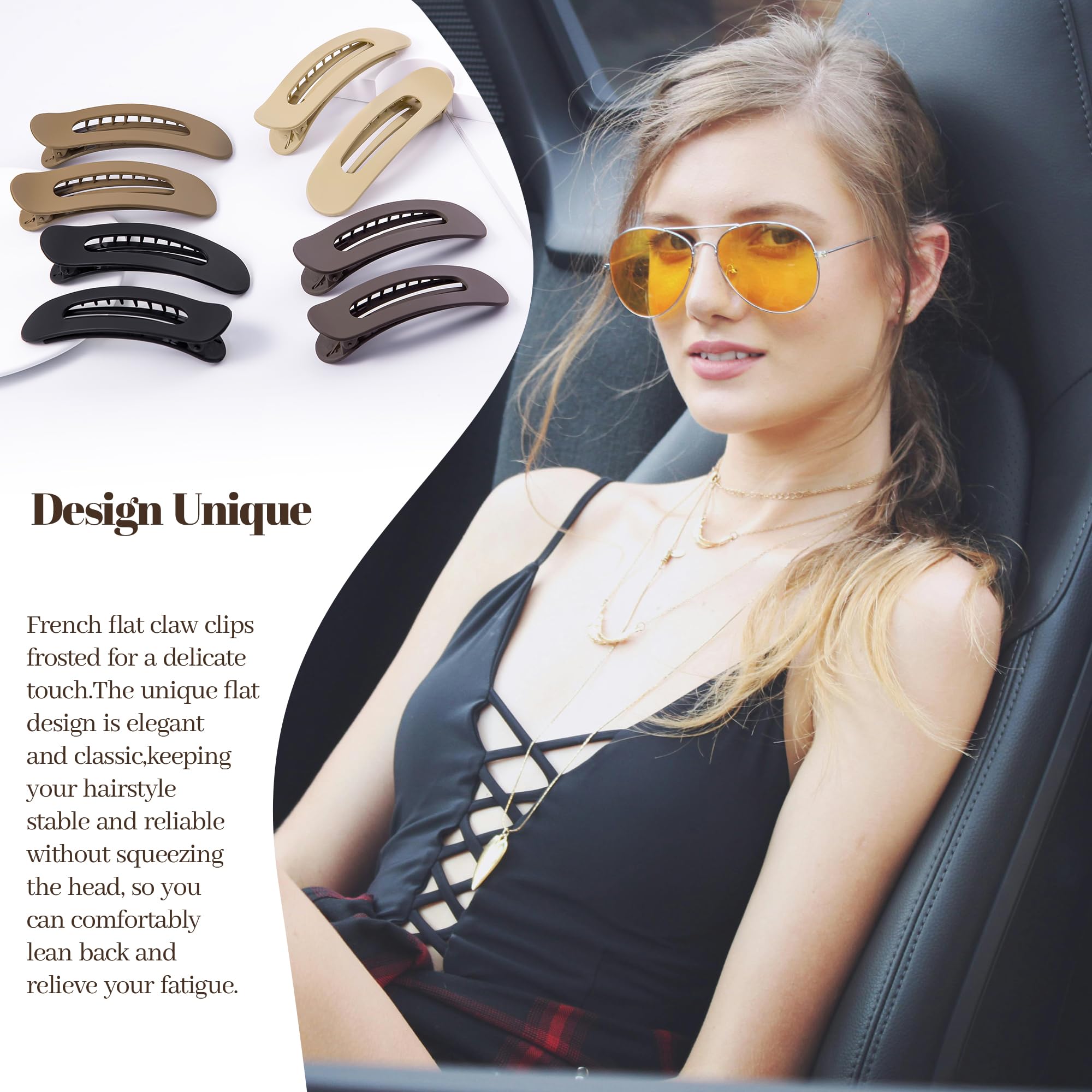 Cptots non-slip teeth clip keeps hair in place during daily activities.