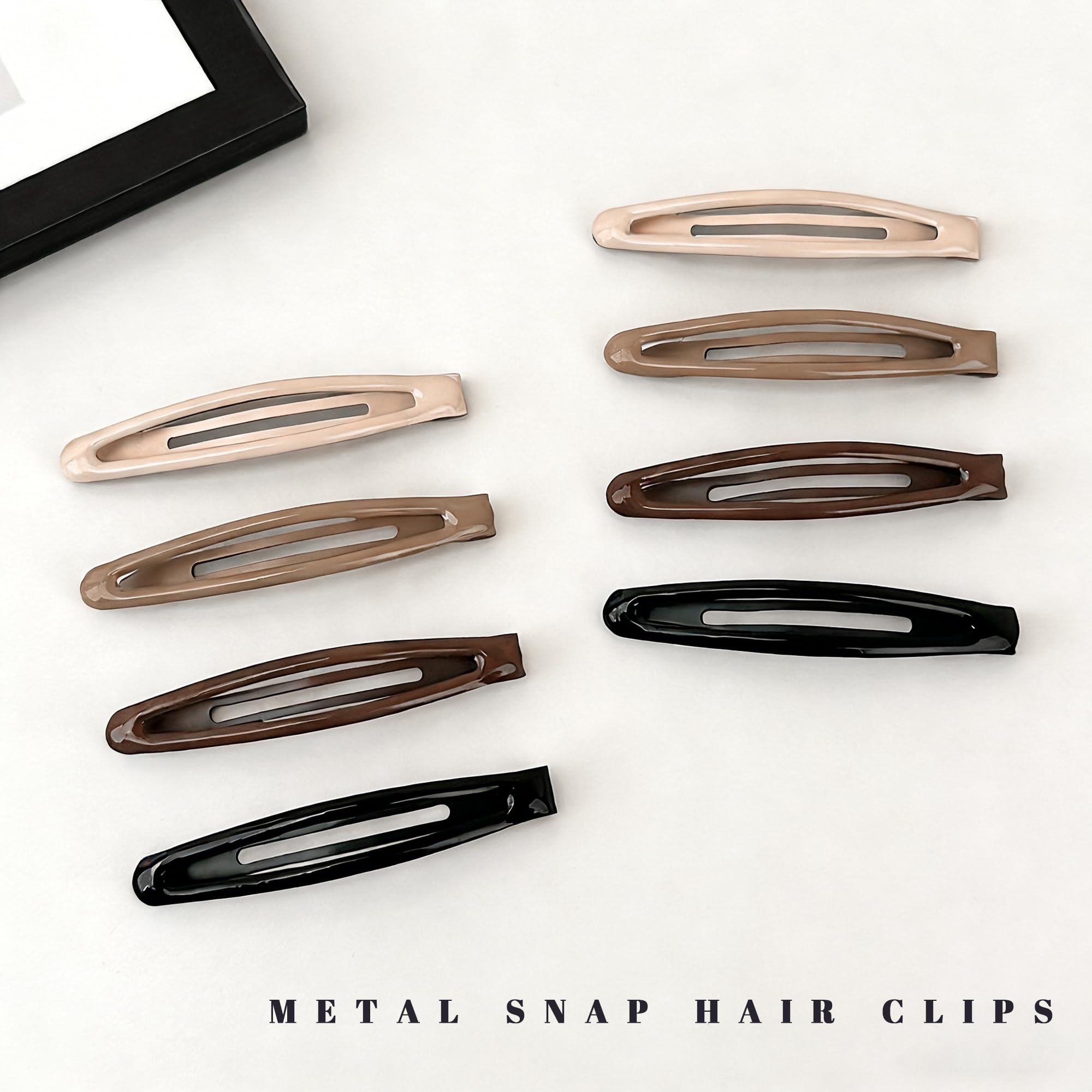 Cptots pinzas de pelo metal con acabado brillante: durabilidad para uso diario.